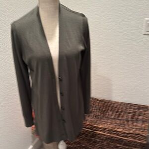 Women's Army Green Cardigan